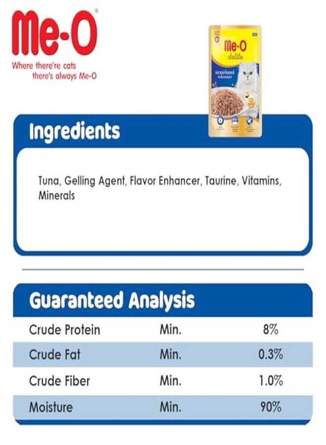 ME-O Delight Pouch Tuna in Jelly 70G, Wet Food, Pack of 12 (70G X 12, 840G) - Image 3